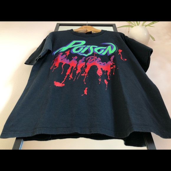 Vintage 1990 Poison Brockum Tour Tee Band Shirt - Picture 7 of 15